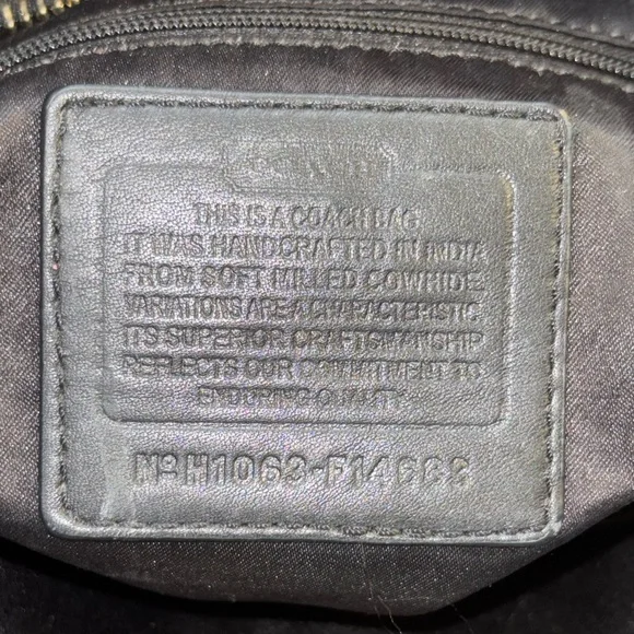 Coach Penelope Black Pebbled Leather Shoulder Tote 2010 - Picture 7 of 7